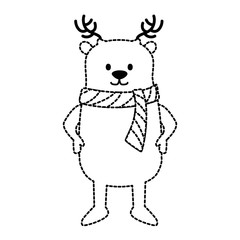 cute reindeer christmas character