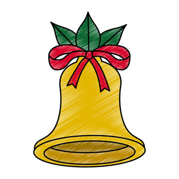 christmas bell with flower