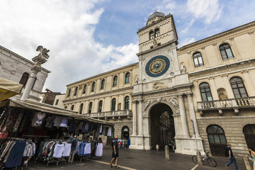 The Torre dell'Orologio, an astronomical clock tower in the Piazza dei Signori in Padua, a city in Veneto, northern Italy