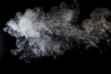 Tissu par mètre Fumée fumée sur noir3