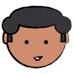 cartoon man face icon