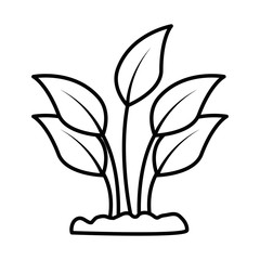 plants cultivated isolated icon