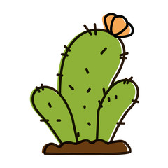 cactus desert isolated icon