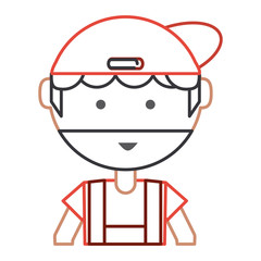 Obraz premium cartoon mechanic man icon