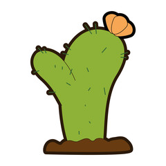 cactus desert isolated icon