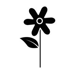 cute flower isolated icon