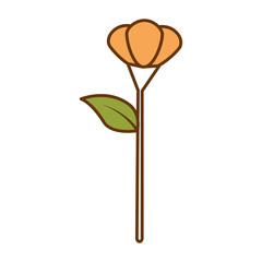 cute flower isolated icon