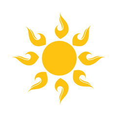 summer sun isolated icon