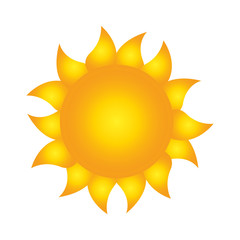 summer sun isolated icon