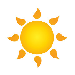 summer sun isolated icon