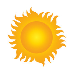 summer sun isolated icon