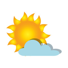 summer sun with clouds