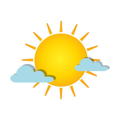 summer sun with clouds