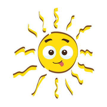 summer sun crazy kawaii character