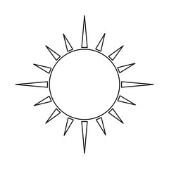 summer sun isolated icon