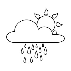 weather cloud rainy with sun