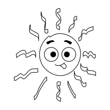 summer sun crazy kawaii character