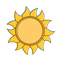 summer sun isolated icon