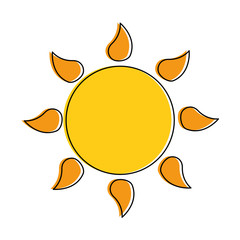 summer sun isolated icon