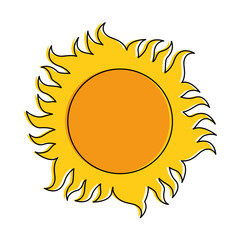 summer sun isolated icon