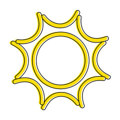 summer sun drawing icon