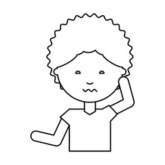 cartoon worried man icon