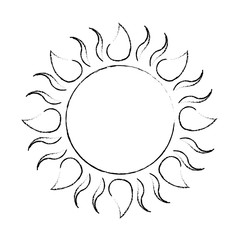summer sun isolated icon