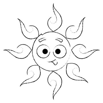 summer sun crazy kawaii character