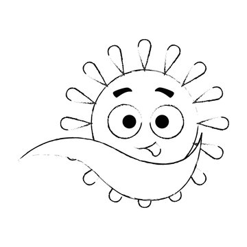 summer sun crazy kawaii character