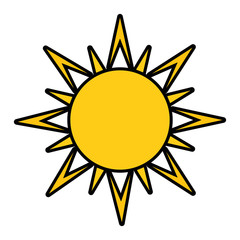 summer sun isolated icon