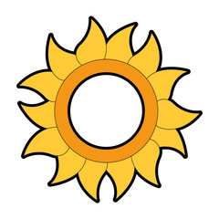 summer sun isolated icon