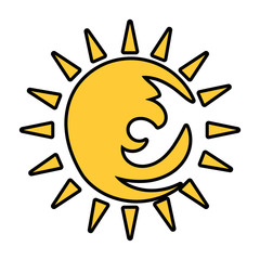 summer sun isolated icon