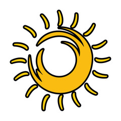 summer sun isolated icon