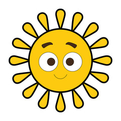 summer sun happy kawaii character