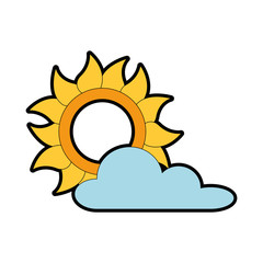 summer sun with clouds