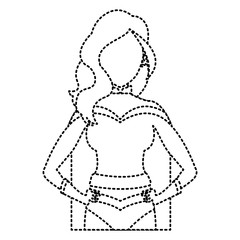 Woman superhero cartoon icon vector illustration graphic design