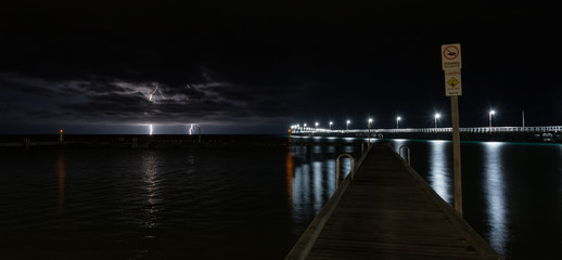 Lightning out to sea