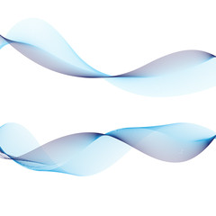 Graphic linear waves on a white background