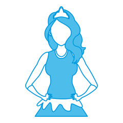 Beautiful princess cartoon icon vector illustration graphic design