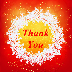 Thank You greeting card. New year template. Brightly Colorful Fireworks. Red illustration of Fireworks. Holiday fireworks background. Merry christmas illustration.