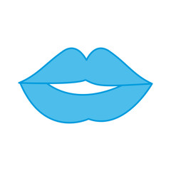 Sexy lips cartoon icon vector illustration graphic design