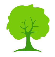 Green tree isolated icon
