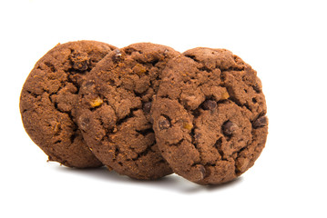 biscuits with chocolate isolated