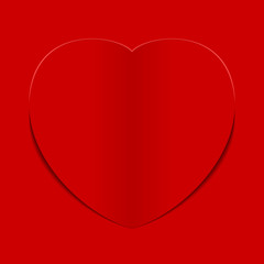 Red heart background vector illustration