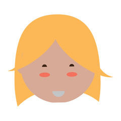 cartoon woman face icon
