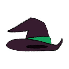 Witch hat isolated icon vector illustration graphic design
