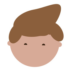 cartoon man face icon