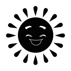 summer sun happy kawaii character