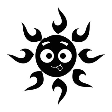 summer sun crazy kawaii character