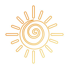 summer sun drawing icon